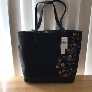 Free people embroidery tote bag